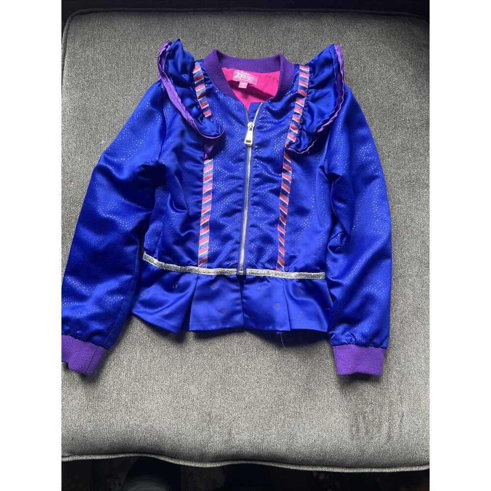 Nickelodeon Jojo Siwa Peplum Jacket, Blue/Purple Jojo's Closet (Girls Sz. M 7/8)